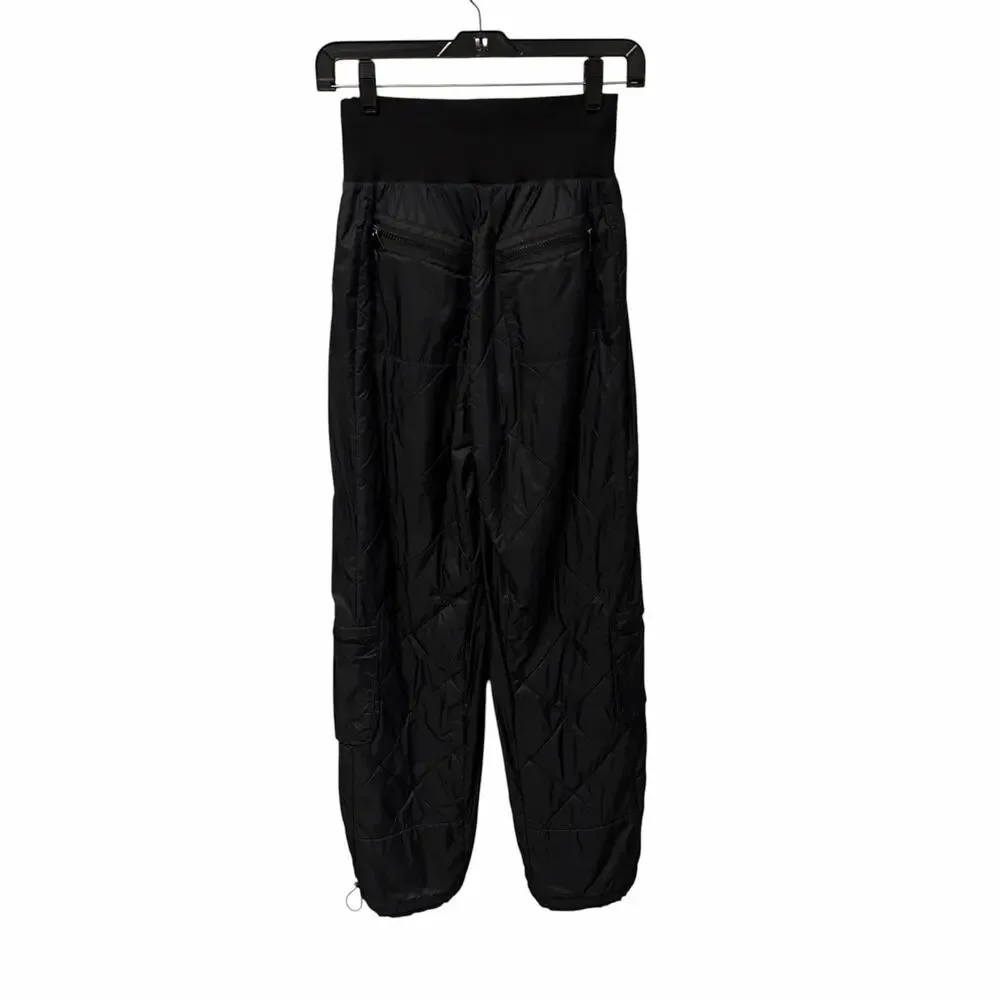 Alo Yoga High Waist Snowrider Puffer Pants Black Womens XS Outdoor Winter Ski
